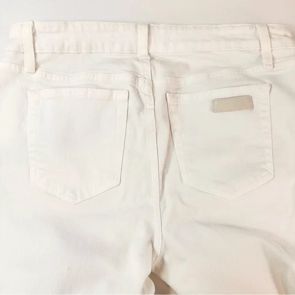 Joe's Jeans White Cuffed 24” Cropped Capri Denim Pants - Picture 6 of 14